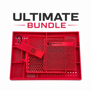 Boltster Ultimate Tool Organizer Bundle | Silicone Work Tray Set | Mechanic & Garage Organization System | Boltster Bitster 2.0 + Tool Trays