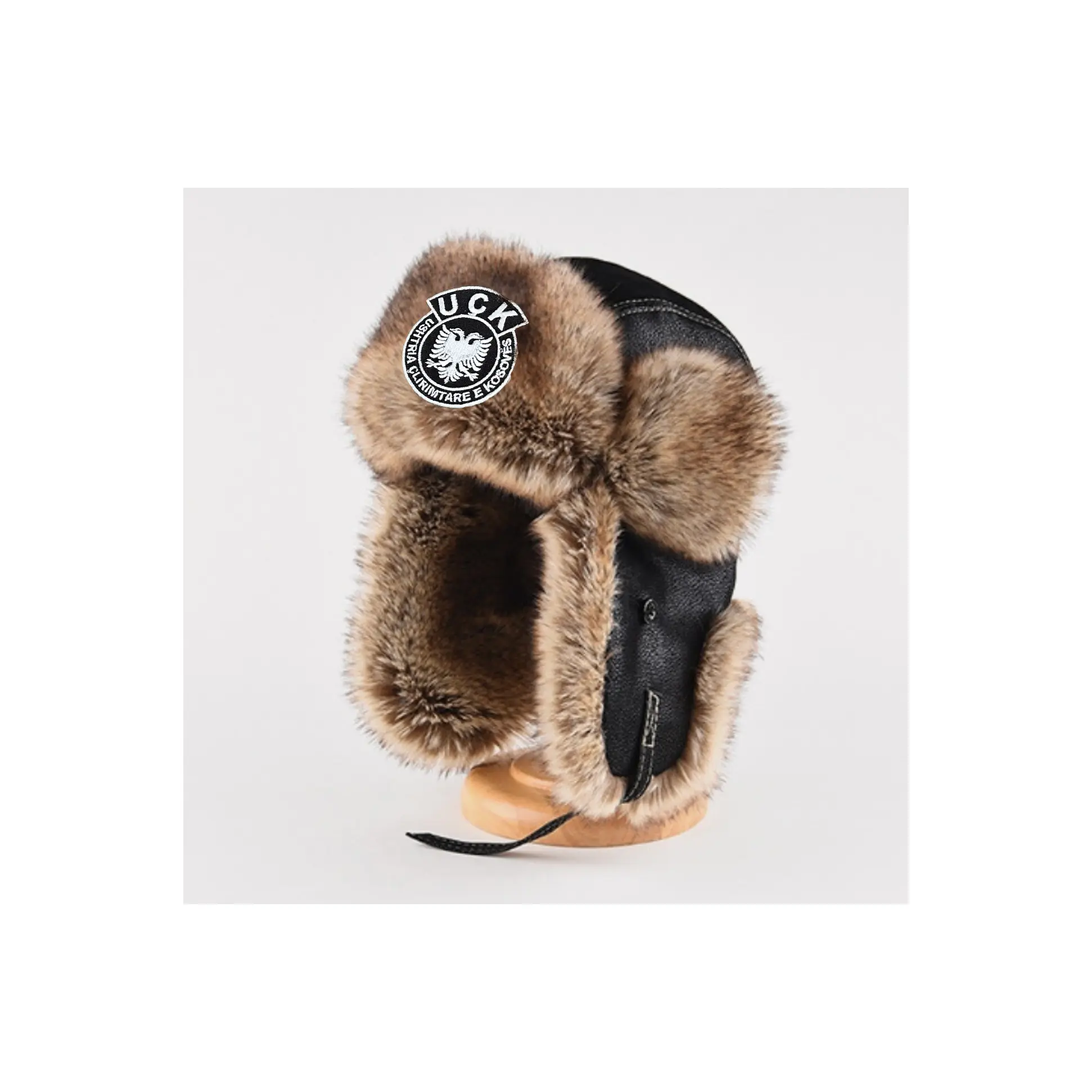 “Black Woods” UÇK Leather Fur Ushanka