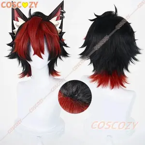 Game Zenless Zone Zero ZZZ Komano Manato Cosplay Wig Heat Resistant Synthetic Wigs + Wig Cap