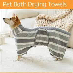 Dog Coral Fleece Towel Super Absorbent Pet Bath Towel Microfiber Dog Drying Towel Dog Bathrobe, Quick Drying Super Absorbent Dog Robes for After Bath, Warm Keeping Dogs Towel, Dogs Bath Supplies