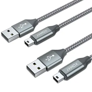 Mini USB Cable, (3.3ft 2 Pack) USB 2.0 Type A Male to Mini B Charging Cord Compatible With Hero 3+,PS3 Controller,Digital Camera,Dash Cam,MP3 Player,Garmin Nuvi GPS,GPS Receiver
