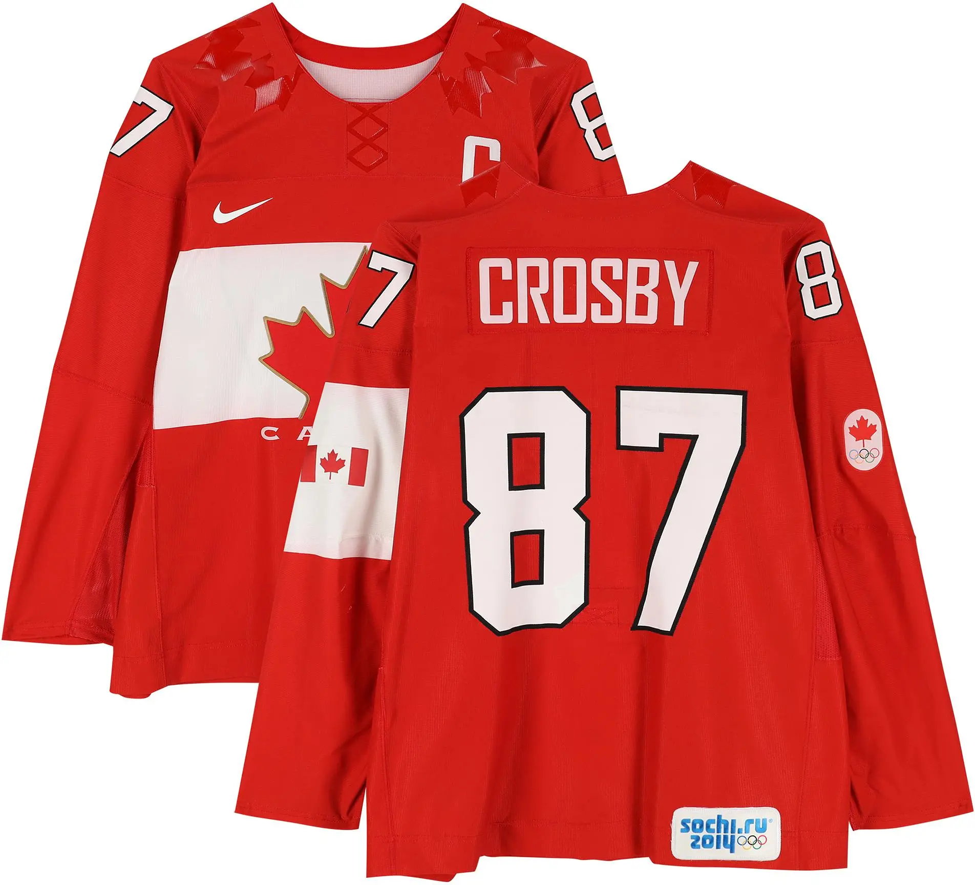 Sidney Crosby Team Canada Game-Used #87 Red Jersey vs. Team Norway on February 13, 2014 - Fanatics Authentic Certified