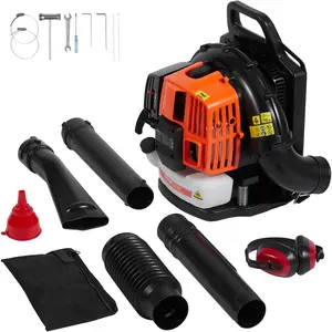 VEVOR Backpack Leaf Blower 62CC 2-Cycle Gas Leaf Blower 1110CFM Air Volume