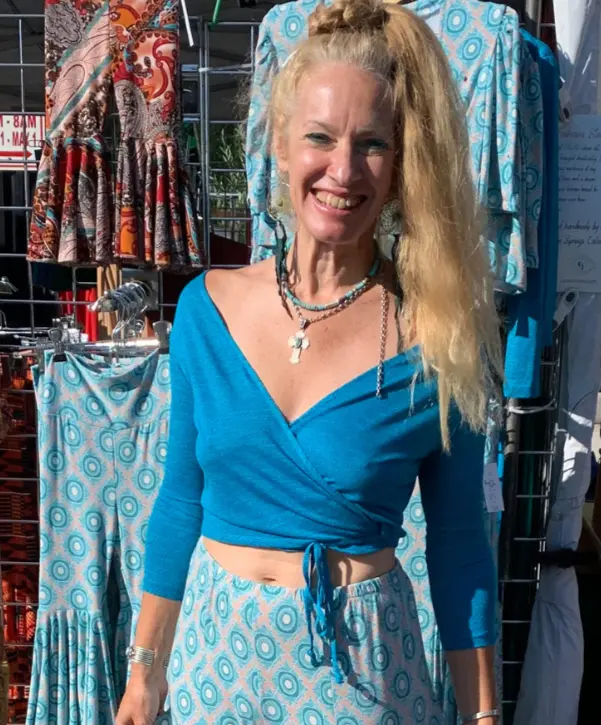 Jazz Wrap Sweater in Turquoise