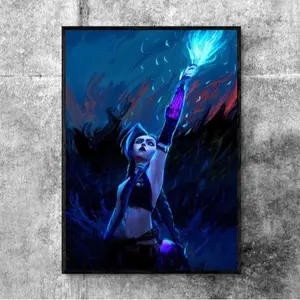 Jinx lights flare, Arcane poster, League of legends Print