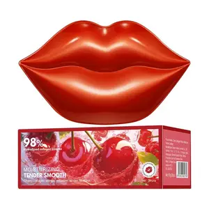 Cherry Collagen Hydrating Lip Mask - Anti-Chapped & Deep Moisturizing Lip Patches for Dry, Cracked Lips & Fine Lines