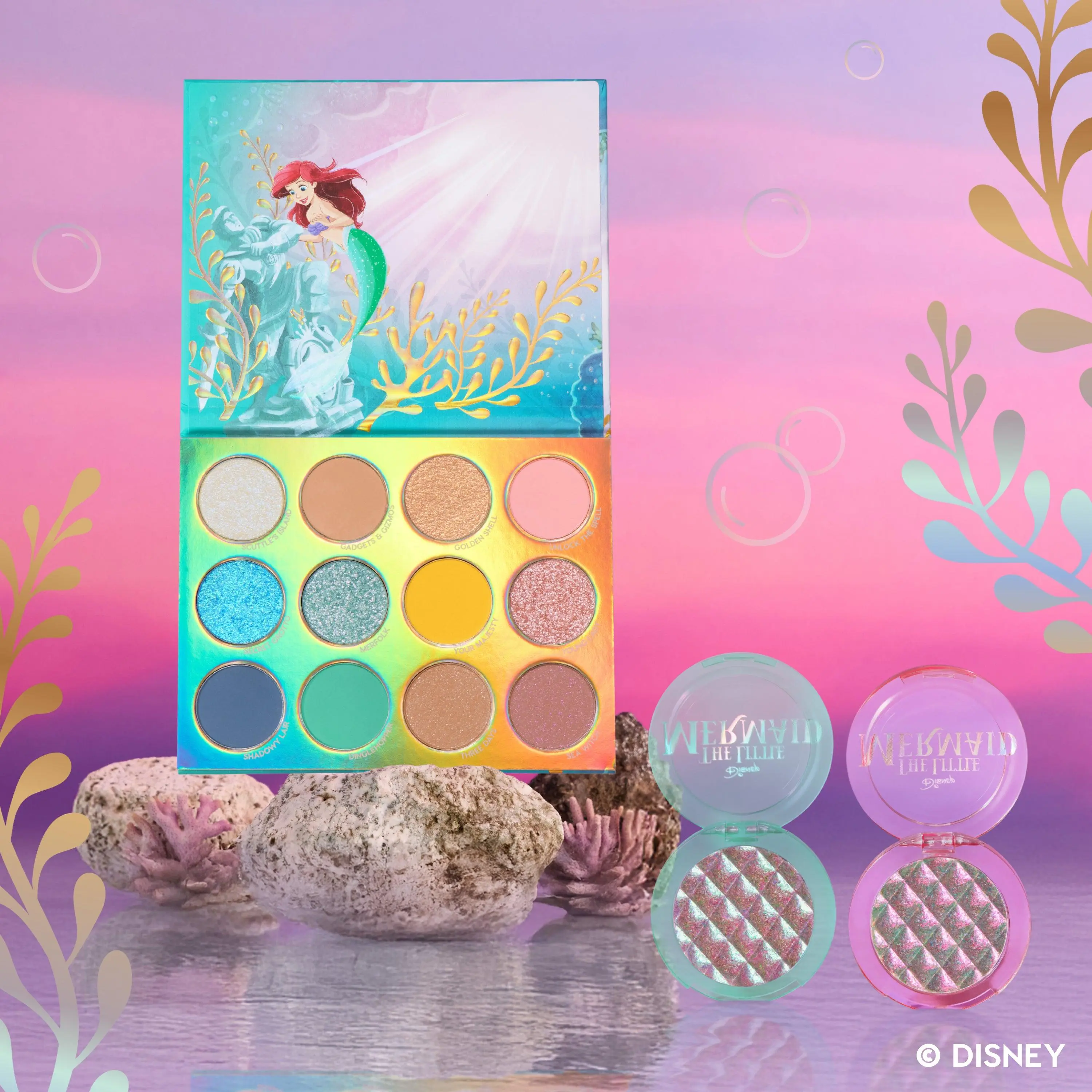 ColourPop & Disney's The Little Mermaid Jumping Jellyfish Palette & Highlighter Set ColourPop & Disney's The Little Mermaid Jumping Jellyfish Palette & Highlighter Set