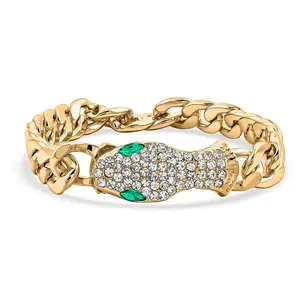 Crystal Bracelet in Goldtone 10.50 In