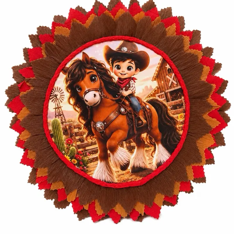 Personalized Cowboy Horse Piñata | Western Birthday Party Decoration | 16 Inch