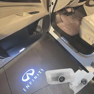 2pcs LED Interior Logo Lights, Led car ambient light, Car Door Welcome Lights | Compatible with Infiniti EX/M/FX/G/Q/QX Series, 6500K Super White Light, No Error Codes, Plug and Play, High-Brightness with High-Power CREE Chips, Aluminum Alloy + Plastic