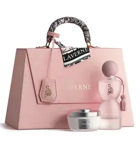 Laverne Arabic Eau de Parfum for Women 75 ml - Original Fragrance Gift Set with Pink tote back
