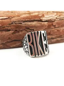 Men's Stainless Steel Ring for Motorcycle Cycling Riders, Fashion Jewelry for Parties and Daily Wear, Unisex Birthday Gift