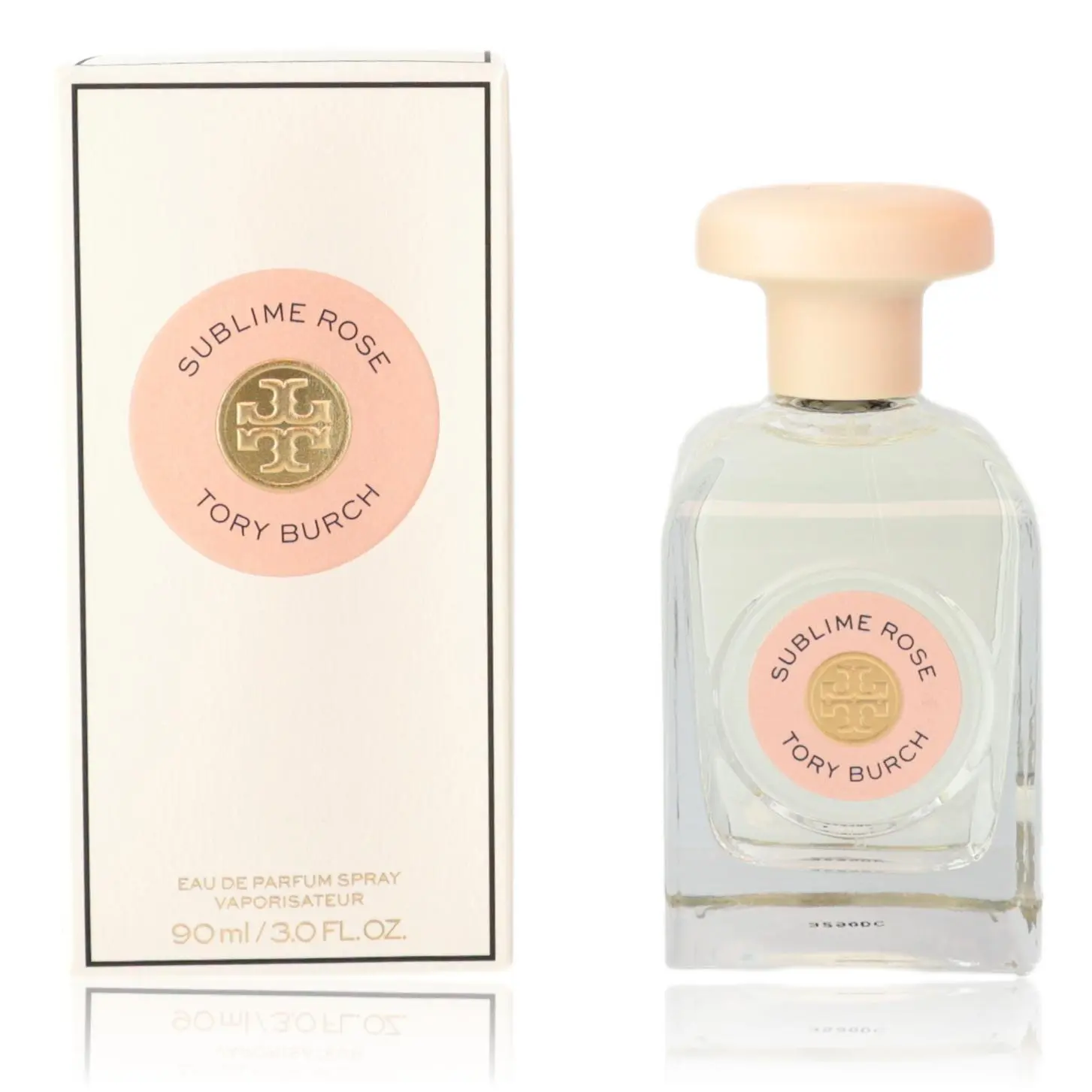 Tory Burch Sublime Rose Eau de Parfum EDP Spray, 3.0 oz / 90 ml | Dreamy Floral Musk Signature Scent for Women's Romantic Wear