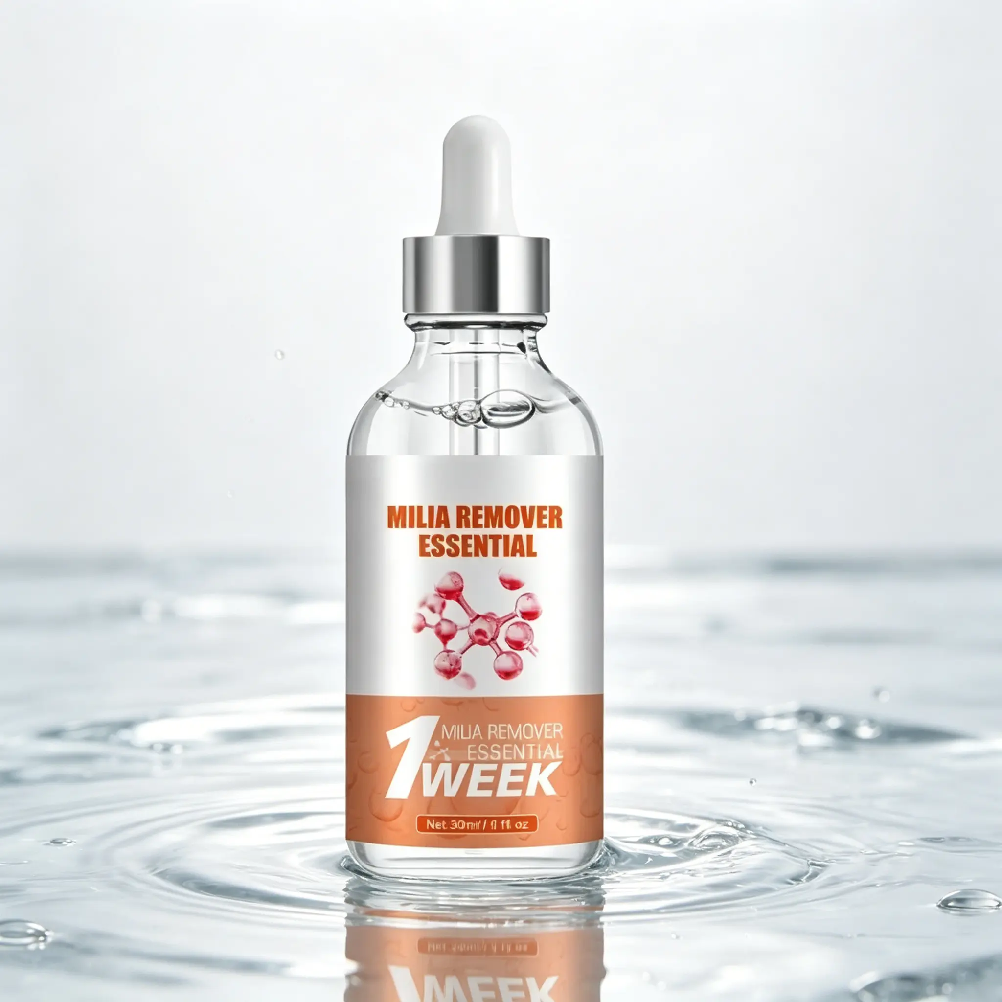 30ml Milia Treatment Serum - Gentle Exfoliant for Sensitive Skin - Removes White Bumps, Keratin Clusters - Hydrating, Smoothes Skin - Targets Face & Eyes - Pat Gently Apply