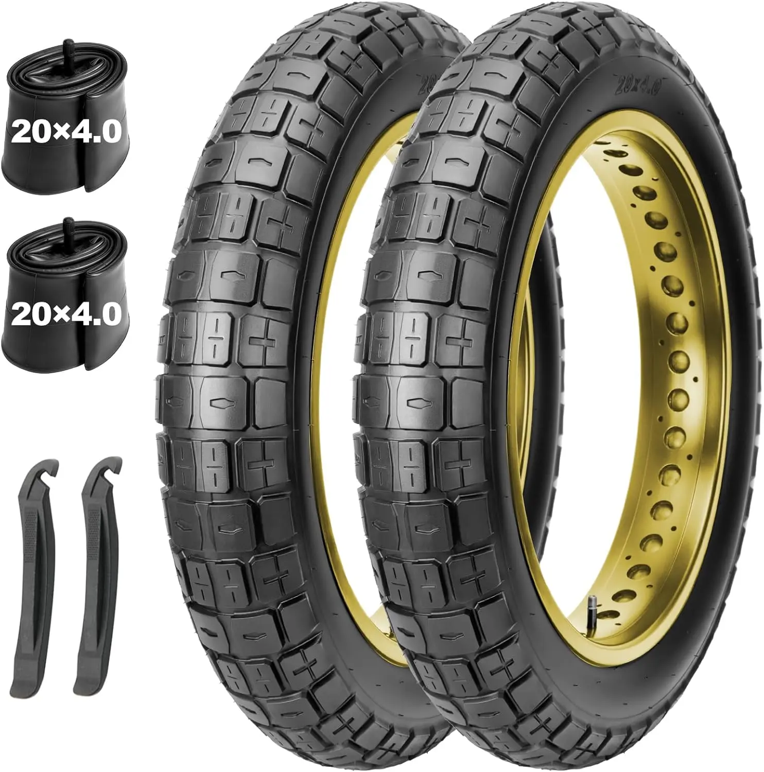 Folding 20x4.0 In Puncture Protection Ebike Fat Tire - Bike Parts, All Terrain Replacement for Electric Bikes, Mountain Snow Riding
