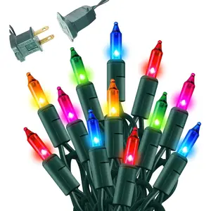 Bright Multi-Colored Christmas Mini String Lights, 20FT 100 Count Incandescent Waterproof Fairy Lights Plug in, Connectable Christmas Decorations for Indoor Outdoor Home Party Garden Yard