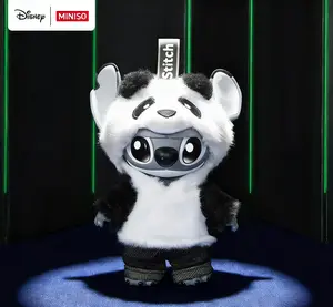 MINISO Disney Lilo & Stitch GenZ Street Style Panda Vinyl Plush Toy, Soft Stuffed Collectible Doll, Trendy Gift for Teens & Disney Fans #StitchPlush #LiloAndStitch #DisneyToy