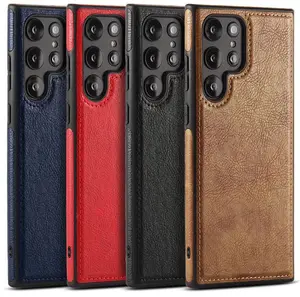 Shockproof Leather Premium Slim Thin Case For Samsung Galaxy S26 S25 S24 Ultra S23 S22 Plus Ultra Case Cover