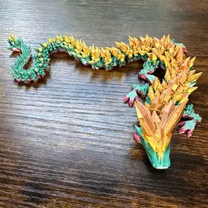 16” Crystal Dragon with Articulation - Fun Fidget Toy & Decor