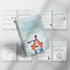 Communication Skills Training Workbook & Guide, Difficult Conversations, Confident Speaking, Role-Playing Exercises, Therapists, Teachers, Spiral Notebook