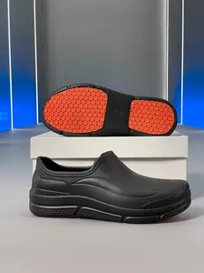 Fashion Casual Multifunctional Walking Shoes, EVA One-Piece Construction, Nurse Chef Shoes, Anti-Slip Waterproof Easy Clean, Sizes 36-45, Black