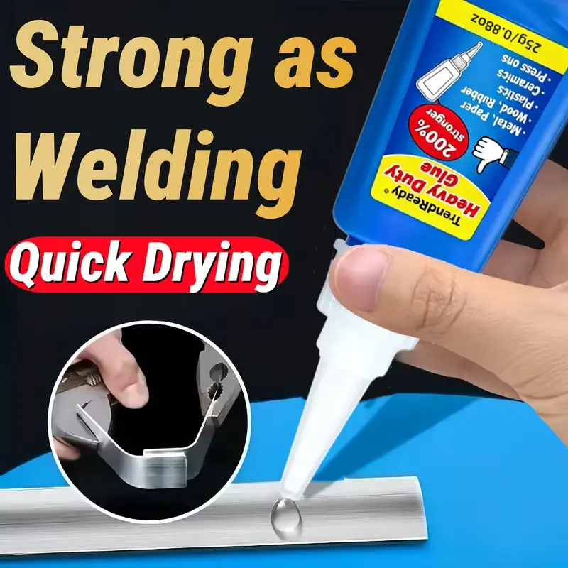 2PCS Multi-functional Strong Quick-drying Glue, Suitable For Various Materials Such As Shoes, Ceramics, Plastics, Wood And Metals, Transparent And Waterproof, Super Glue, Strong Glue, Welding Glue, Craft Glue, Rhinestone Adhesive, Wood Glue