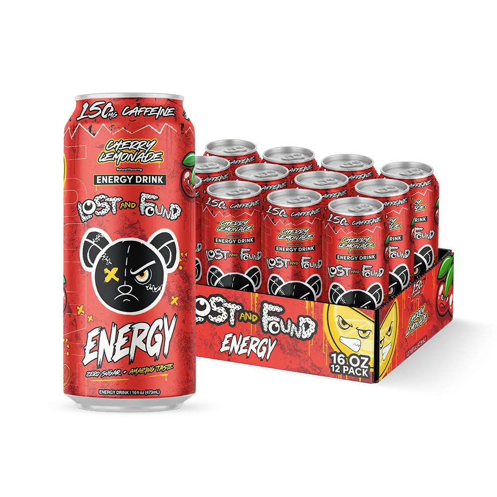 Lost and Found Energy Drinks Sugar Free - Zero Sugar  with Amazing Taste, Caffeine, 1g of Taurine, + Electrolytes - Great Tasting Flavors
