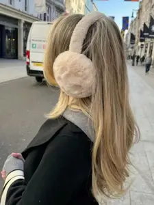Solid Color Earmuffs, Soft Plush Ear Warmers, Foldable Design, Ideal for Cold Weather, Perfect for Daily Use & Stylish Look