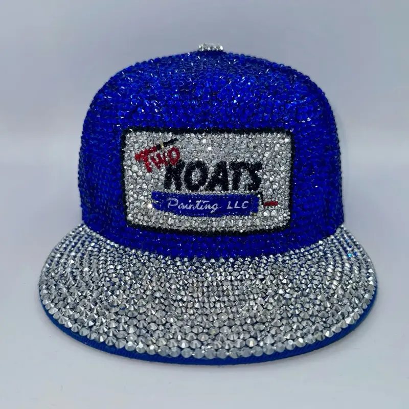 Custom Glitzy hat flat brim (note customization at checkout)