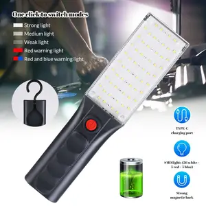 LED Magnetic Battery Work Light, Portable 5 Mode, with Hook, 1500 Lumens, Portable Flashlight, 180° Swivel, Magnetic Illumination, for Automotive Repair/Under the Hood/Emergency Waterproofing