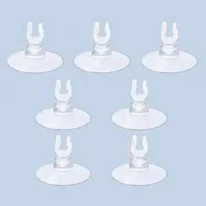 Aquarium Airline Suction Cup Clips – Clear Air Pump Tubing Holders, Set of 7