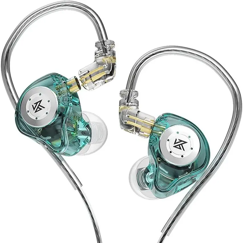 KZ EDX Pro In-Ear Monitor Earphone Headset, Dual DD HiFi Stereo Sound Wired Electronic Audio Earbuds, Premium Earbuds, High Performance Iems, Noise-Cancelling for Sports and Gaming, Noise-Reduction Headphones