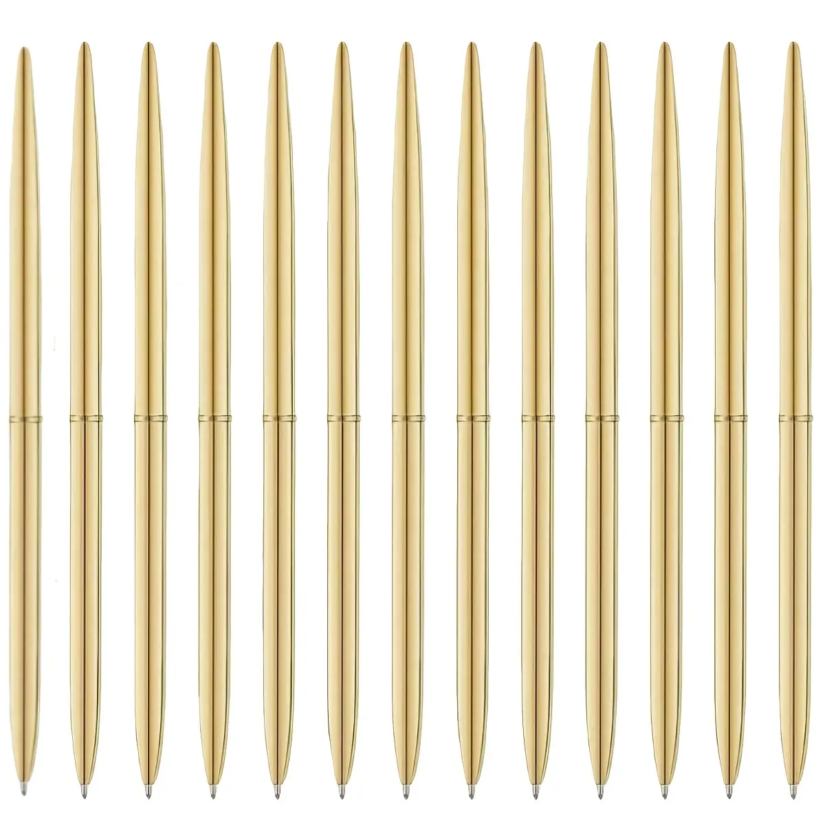 Set of 13 pcs: ballpoint pens, gel pens, rotating retractable design, electroplated finish, slim barrel, suitable for art/calligraphy, preferred for creative work, metal pen holder, students, study supplies, holiday gifts, Valentine’s Day, back-to-school