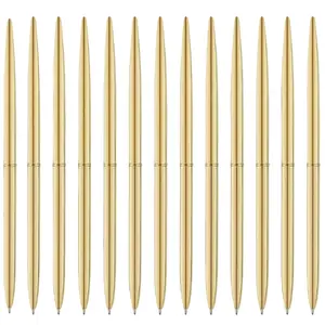 Set of 13 pcs: ballpoint pens, gel pens, rotating retractable design, electroplated finish, slim barrel, suitable for art/calligraphy, preferred for creative work, metal pen holder, students, study supplies, holiday gifts, Valentine’s Day, back-to-school