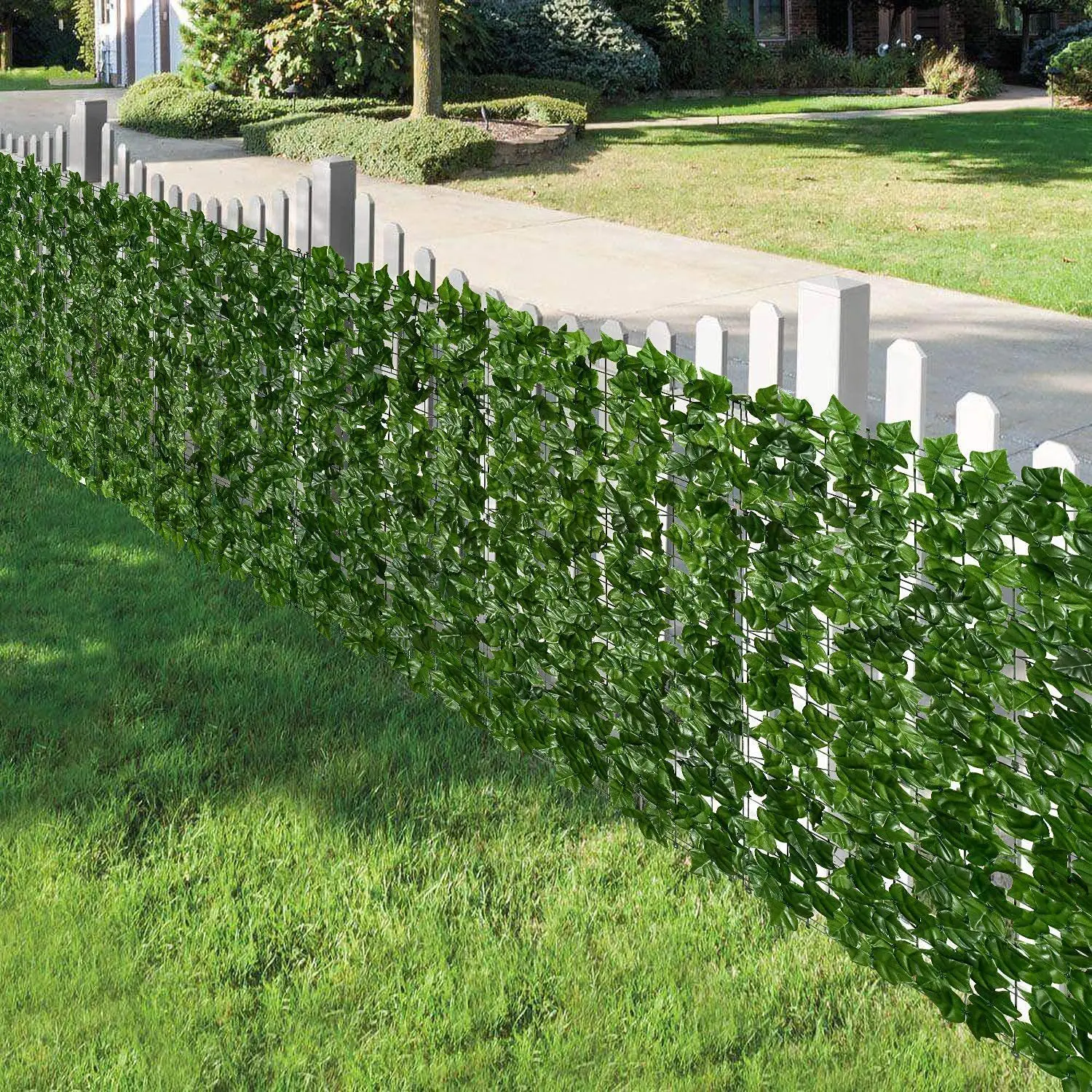 1roll Artificial Ivy Decorative Privacy Fence Screen, 59in X 118.1in Fake Hedge and Vine Leaf Decor, Outdoor Garden Decoration, Christmas Yard Ornament, Garden Supplies