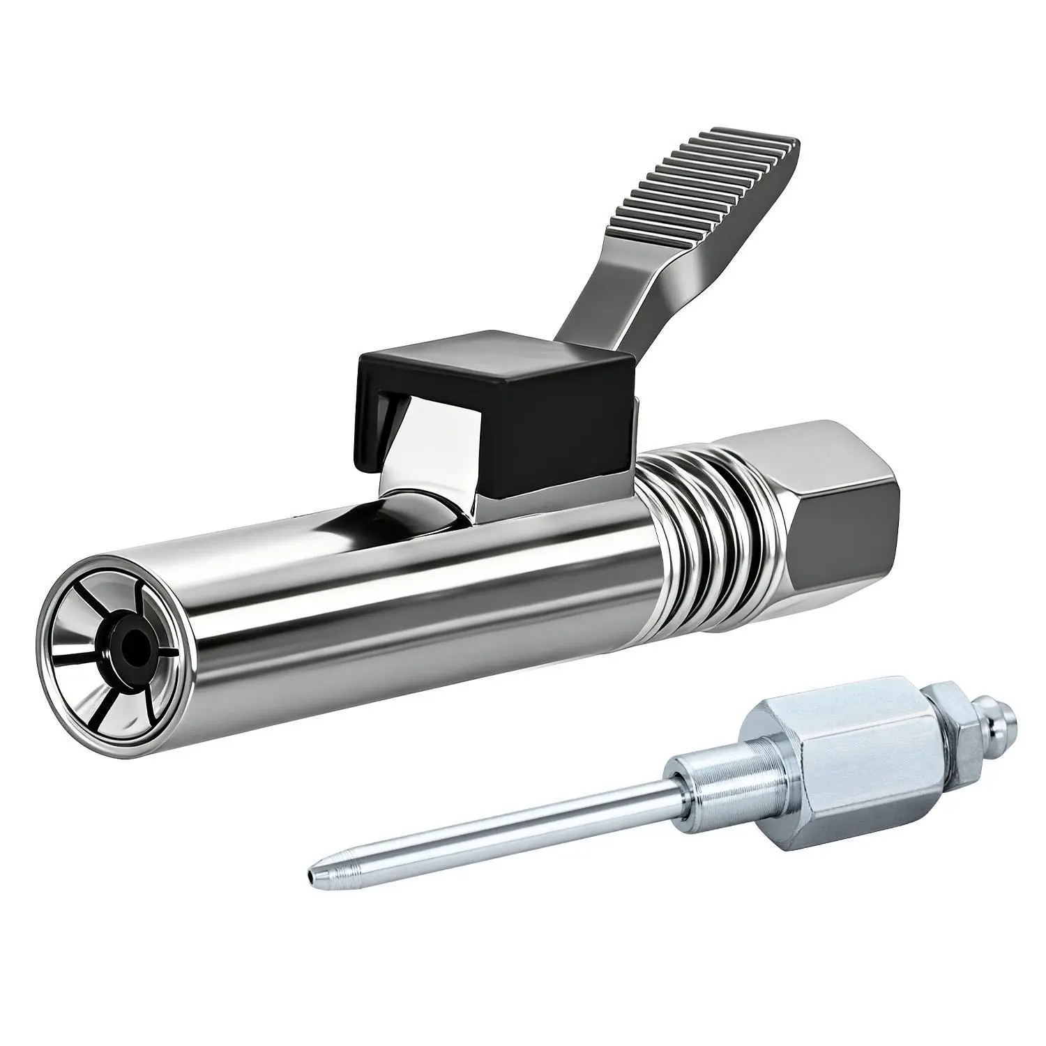 GOOACC Grease Gun Needle Tip & Grease Gun Coupler Set 12000PSI Narrow Needle Dispenser Quick Locking Grease Gun Tips Compatible with Pistol Grip Pneumatic Electric Grease Guns Fitting 1/8" NPT Thread
