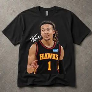 Kingston Flemings Hawks Graphic Tee – Signature Rookie Basketball Shirt, Atlanta Draft Pick Fan Apparel, Kingston Flemings Basketball T-Shirt