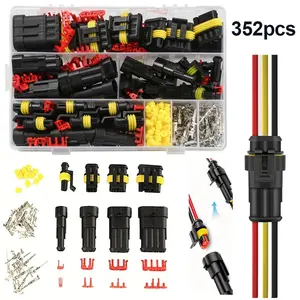 Car Waterproof Connector Kit, Car Waterproof Connector Set, Terminal Plug Kit Suitable for Car Motorcycle Truck Boat, Waterproof Protective Connectors