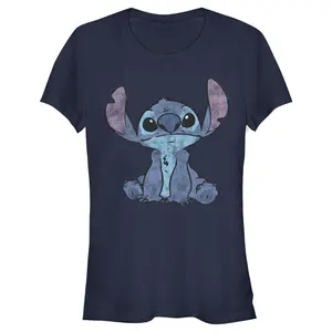 Junior's Lilo & Stitch Watercolor Stitch T-Shirt