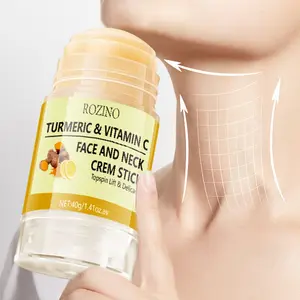 40g Face and Neck Cream Stick with Turmeric and Vitamin C Formula, Nourishes Skin, Tightens and Refines Skin, Improves Face and Neck Skin Texture, Radiates Natural Glow