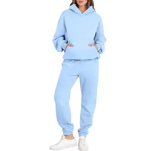 ANRABESS Women 2 Piece Outfits Hoodie Sweatshirt Tracksuit & Oversized Jogger Sweatpants Y2K Sweatsuit Set