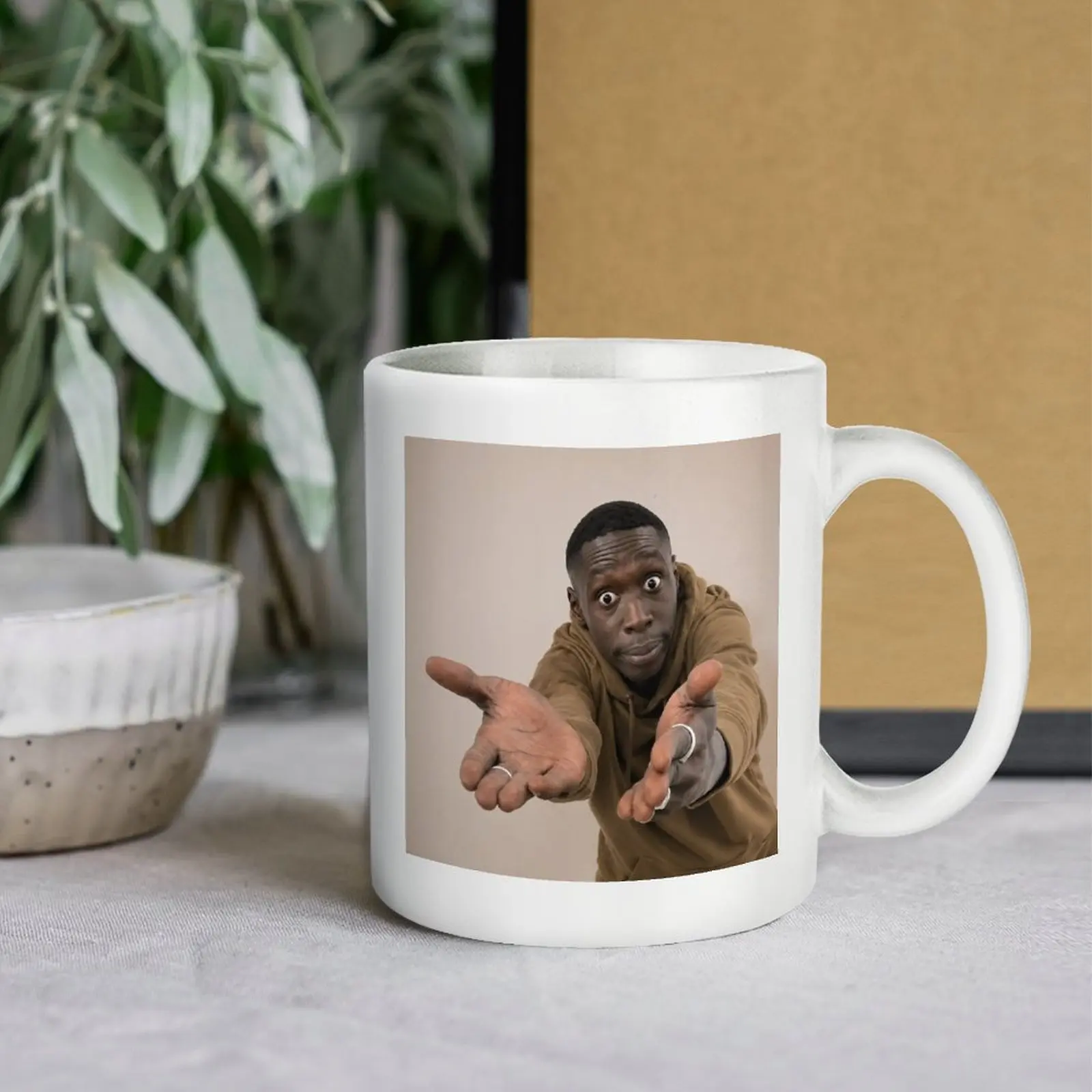 Funny Meme Face Mug, Confused Reaction Coffee Cup, Sarcastic Gift Mug, Viral Humor Drinkware for Friends