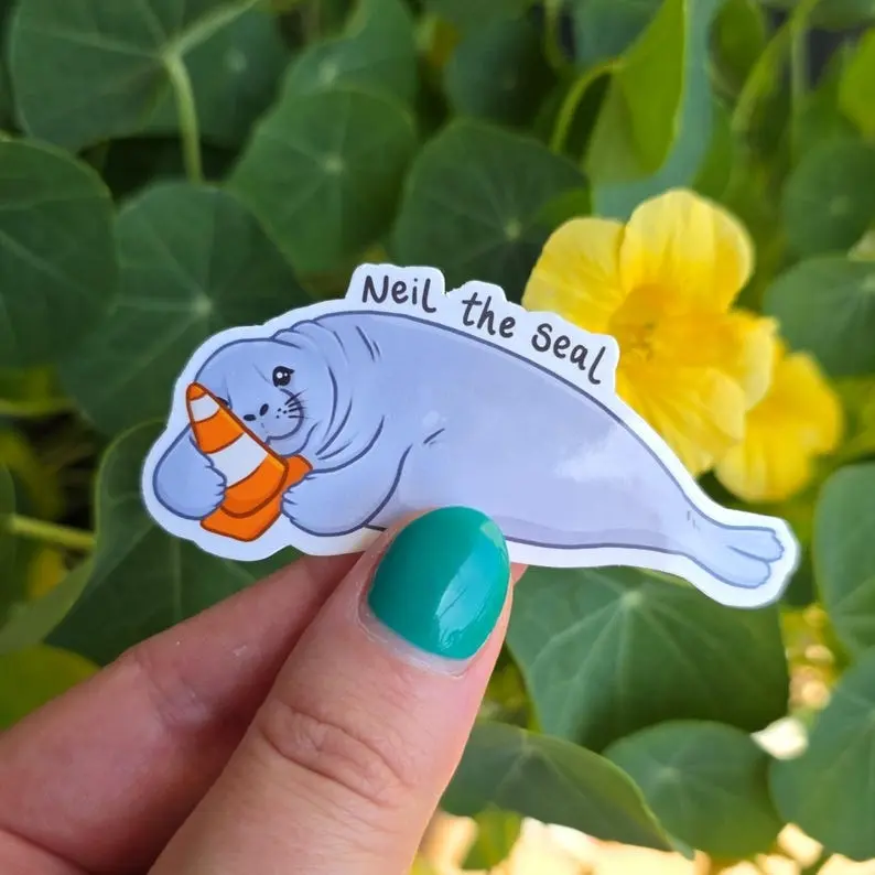 Neil the Seal Vinyl Sticker - Elephant Seal