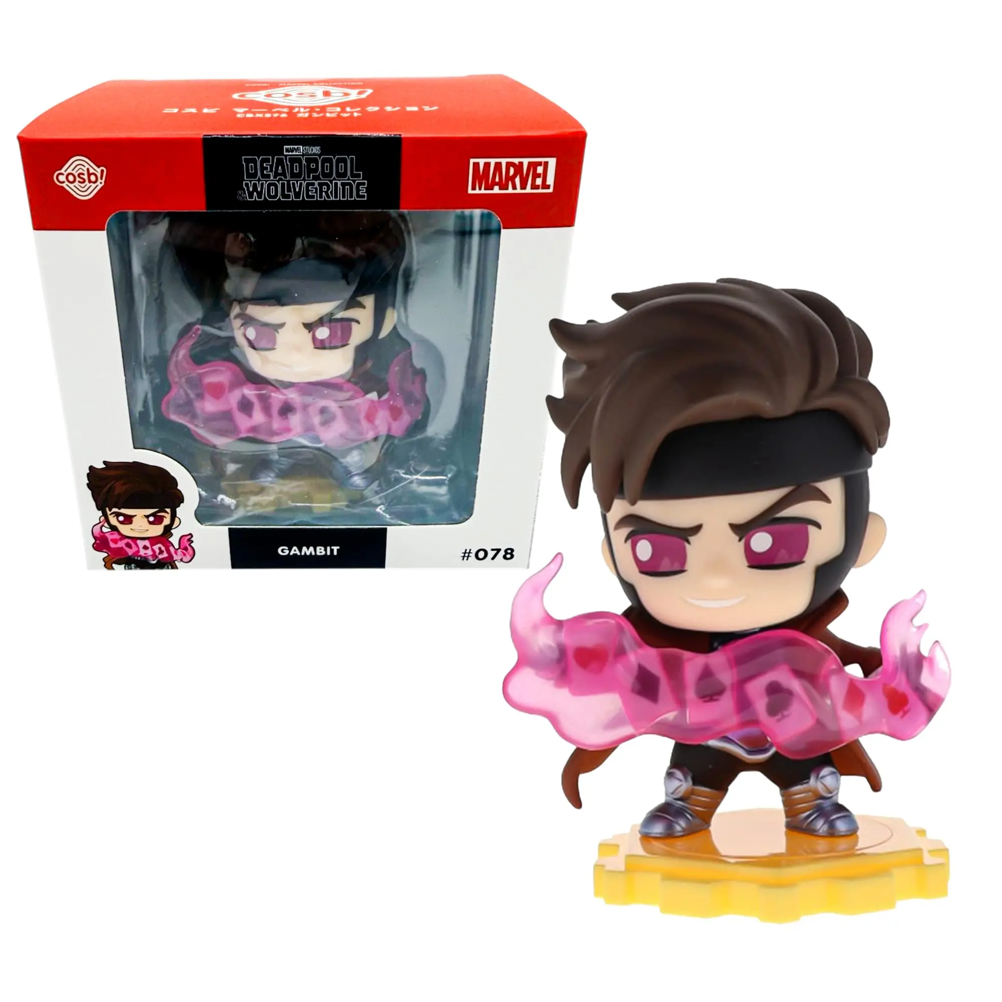 Marvel Deadpool & Wolverine Stylized Plastic Cosbi Bobble Head Figure - Gambit #78, Tabletop Display Collectible