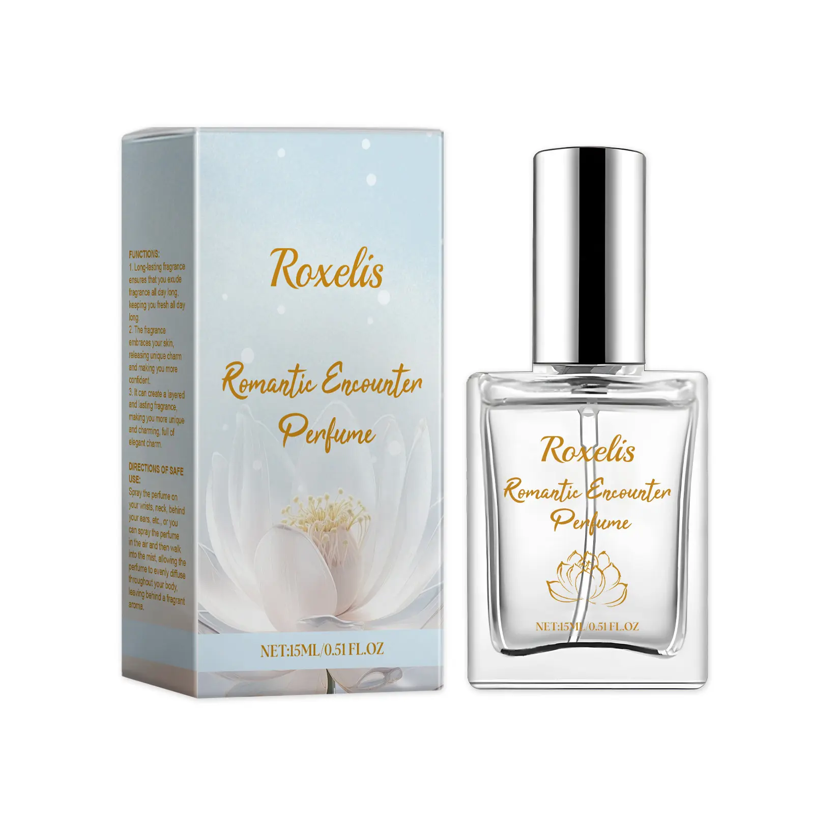 Roxelis Snow Lotus Fragrance Encounter Perfume Snow Lotus Fragrance Light Elegant Lasting Fresh Fragrance Charm Couple Dating Fragrance Perfume