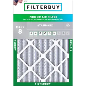 Filterbuy 20x24x4 Air Filter (1-Pack), Pleated MERV 8 Dust Defense HVAC AC Furnace Air Filters (Actual Size: 19.38 x 23.38 x 3.63 Inches)