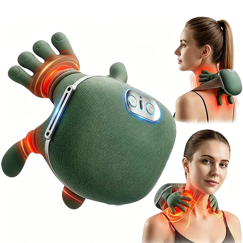Professional handheld neck massager with realistic touch, three speed setting, adjustable, suitable for both men and women, suitable for home or office use, powered by USB for perfect gift, relaxation assistance, shoulder and neck soothing