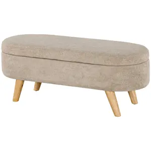 multifunctional upholstered bench with hidden compartment and wood legs fit for apartment dorm home decor and clutter storage