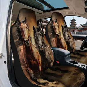 2pcs, Decorative Galloping Horse Hooves Pattern Auto Seat Covers, Universal Washable Fabric, Enhances Vehicle with Beautiful Stylish Touch for Driver and Passenger Seats, Car Seat Covers, Automotive Seat Covers