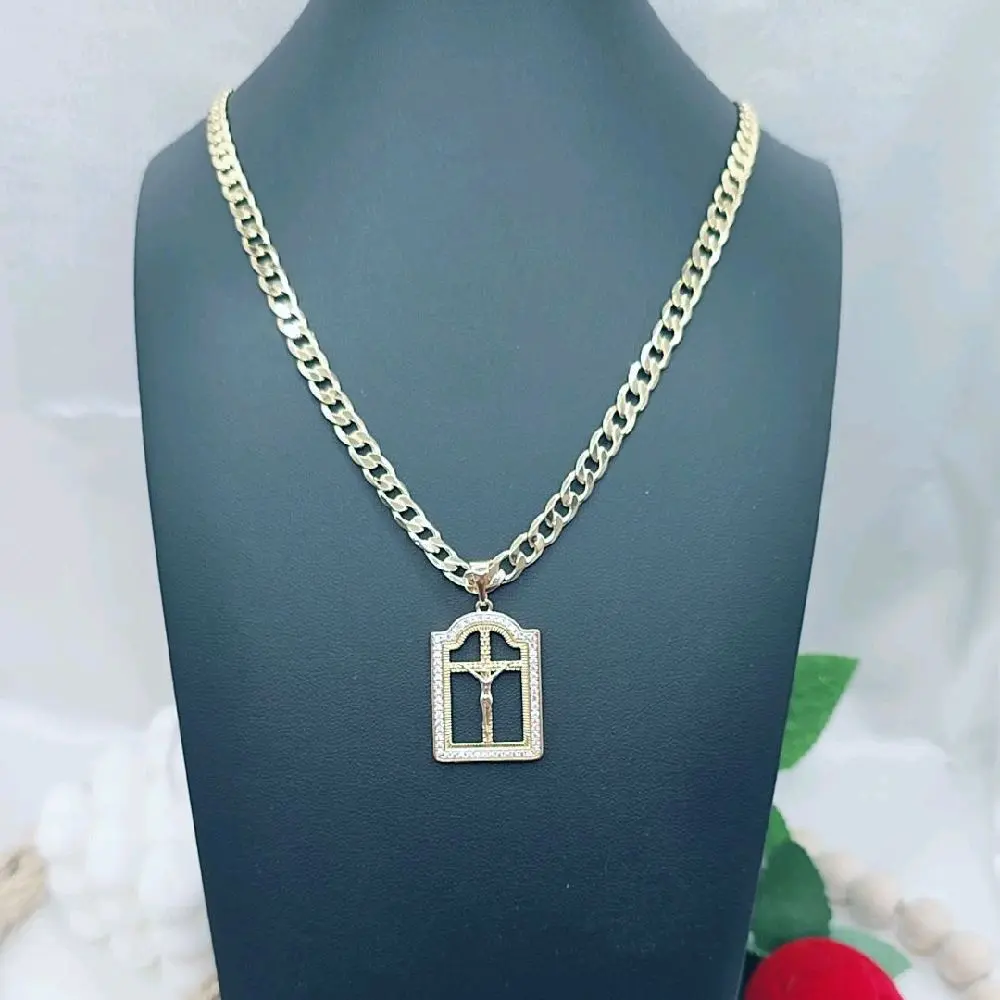 LaYaiBoutique #2623 High-Quality 14k Gold-Filled Jesus Christ Necklace and Pendant